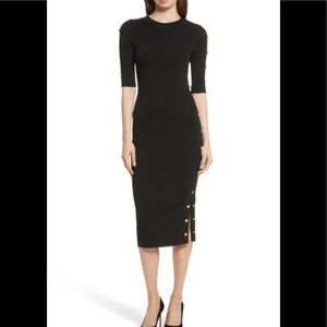 VERONICA BEARD Joss Body-con Knit Dress In Black Size XS